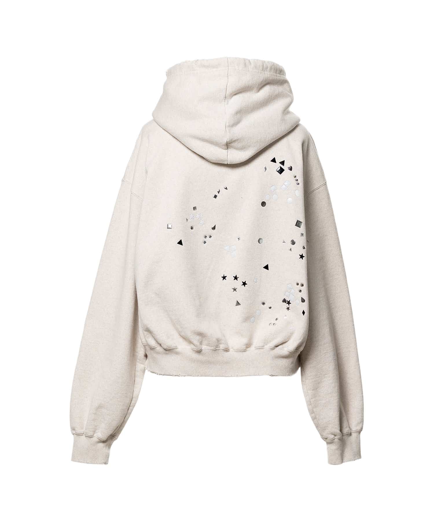 Maison MIHARA YASUHIRO/Embellished Sticker Hoodie white 36