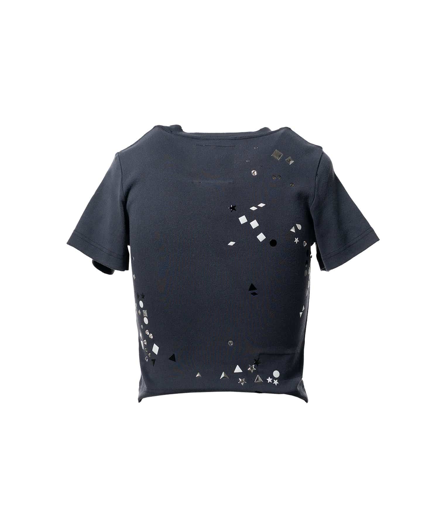 Maison MIHARA YASUHIRO/Embellished Sticker Mini T-shirt black 36