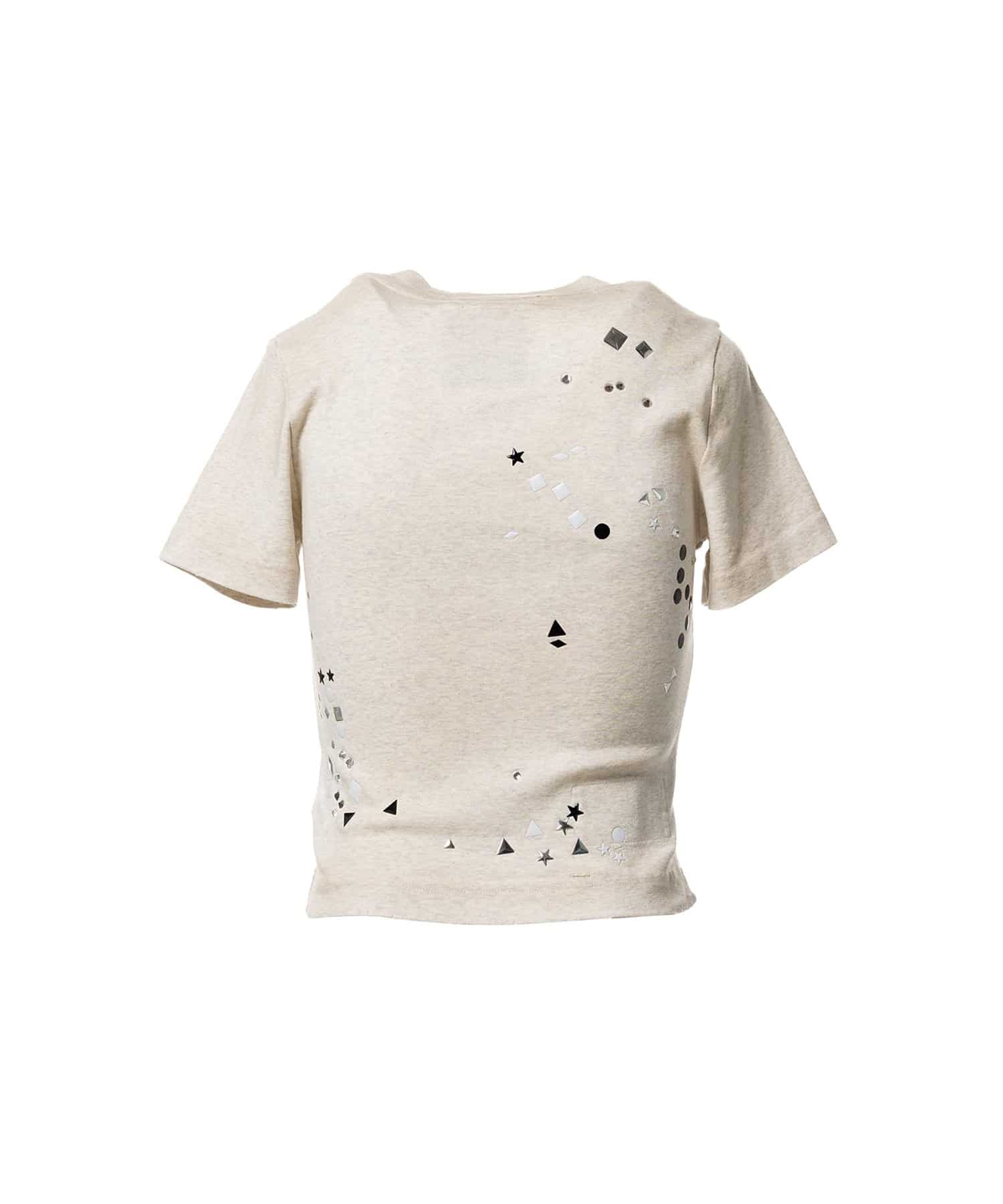 Maison MIHARA YASUHIRO/Embellished Sticker Mini T-shirt white 36