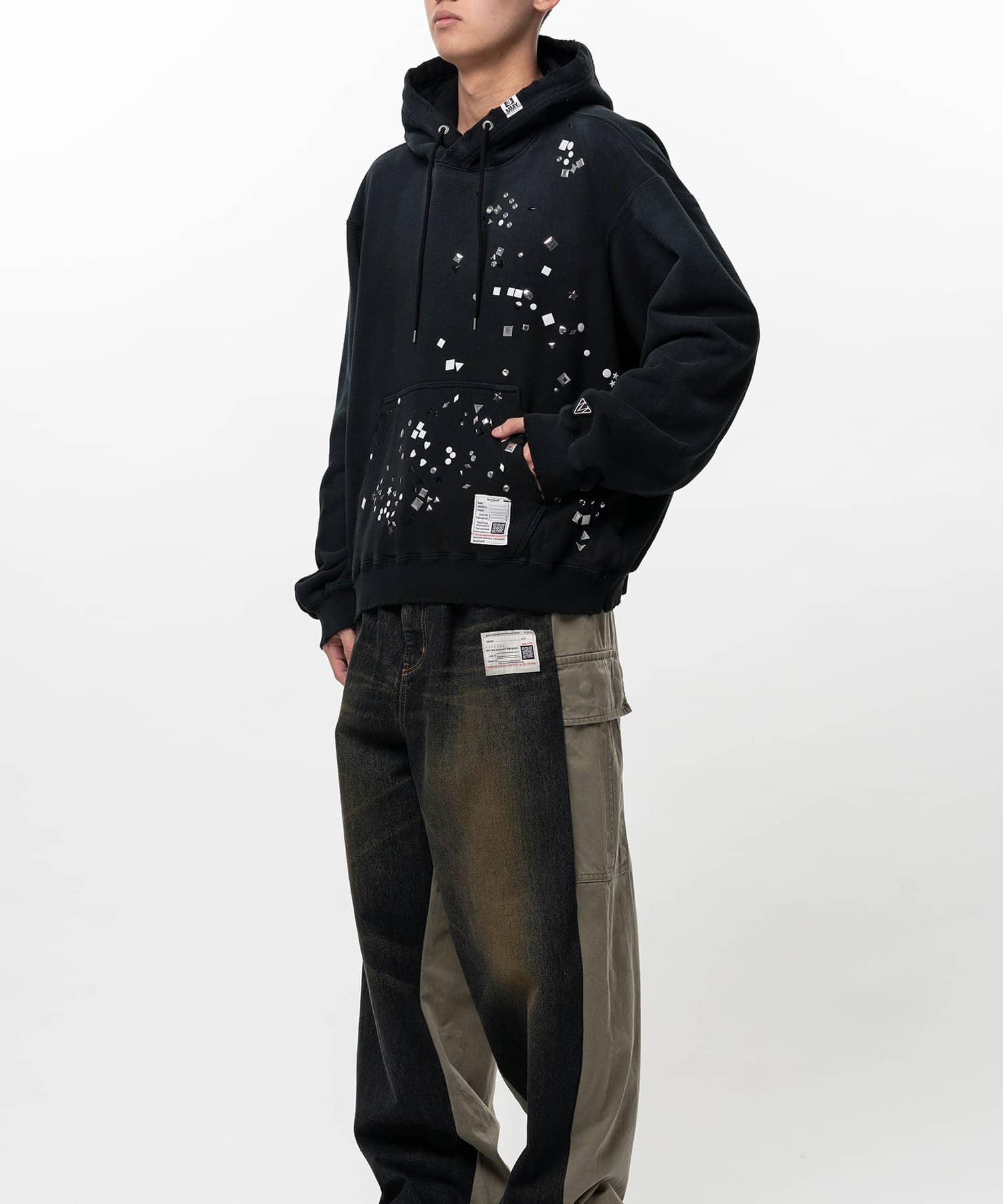 Maison MIHARA YASUHIRO/Embellished Hoodie black 46