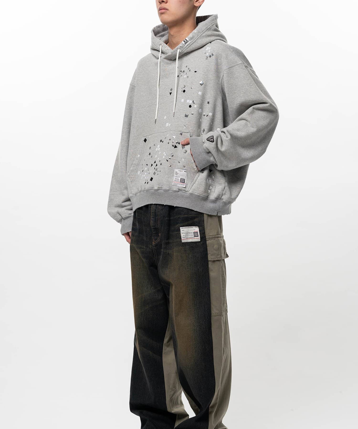 Maison MIHARA YASUHIRO/Embellished Hoodie gray 46
