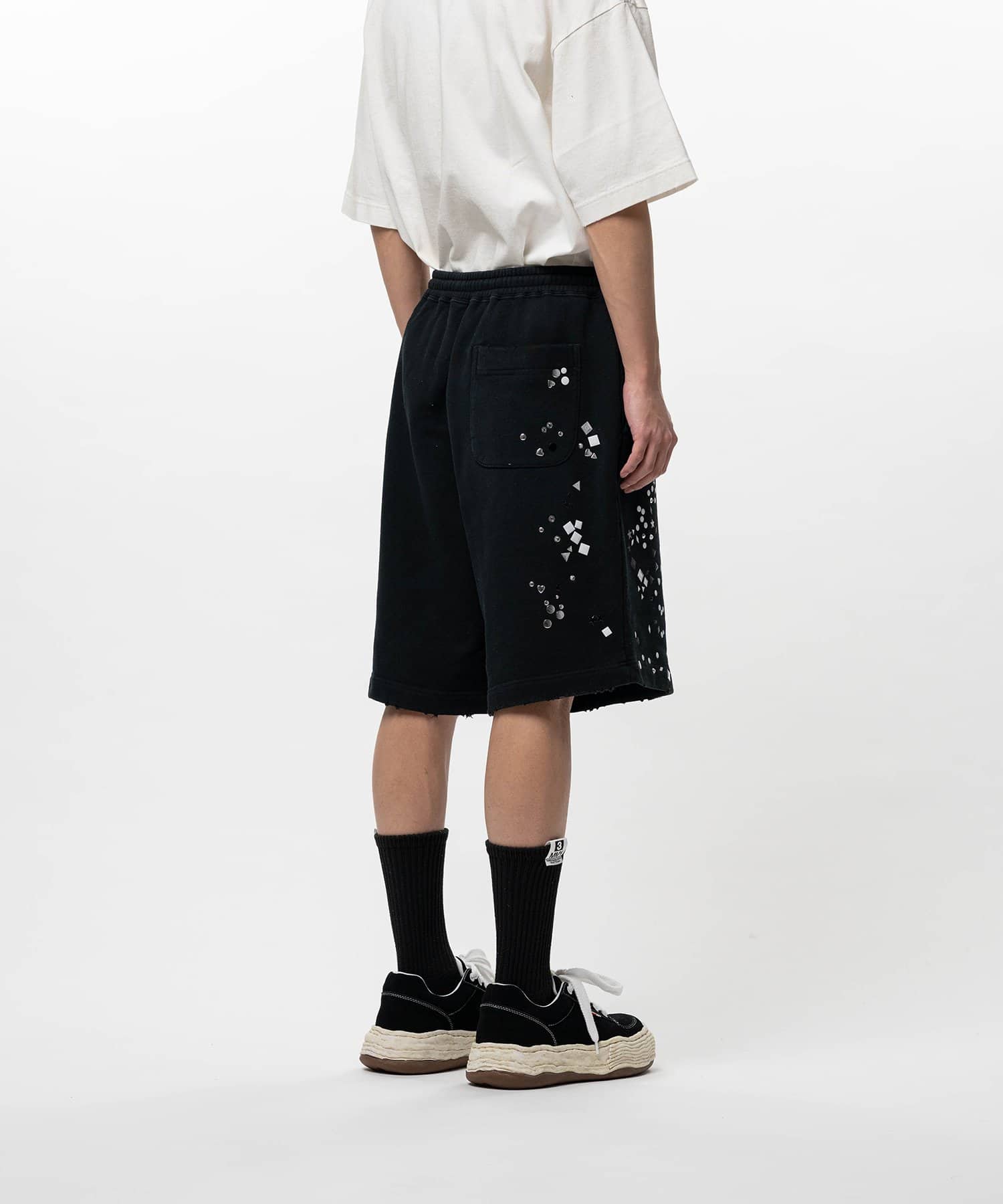 Maison MIHARA YASUHIRO/Embellished Sweat Shorts black 44