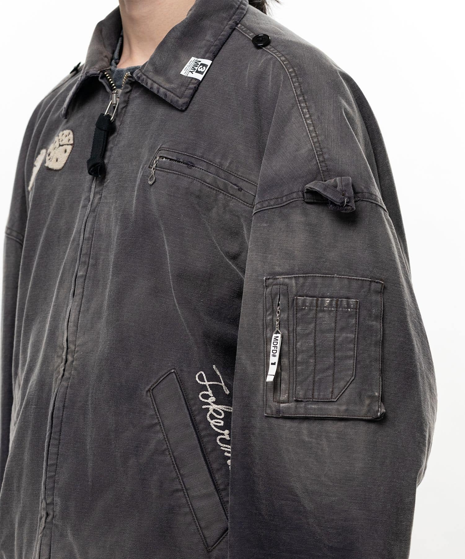 Maison MIHARA YASUHIRO/Sun Faded Like Military Jacket black 44