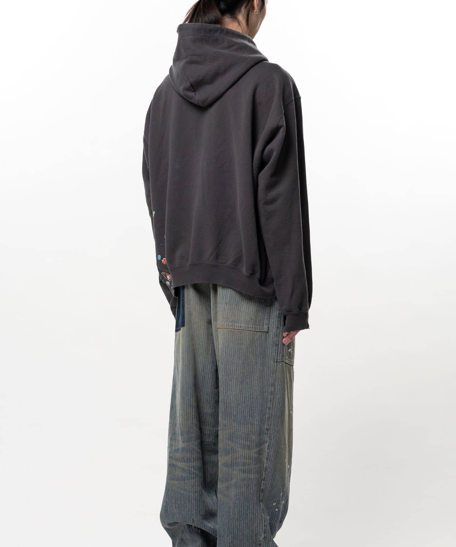 Maison MIHARA YASUHIRO/Kids Sticker Printed Hoodie black 46