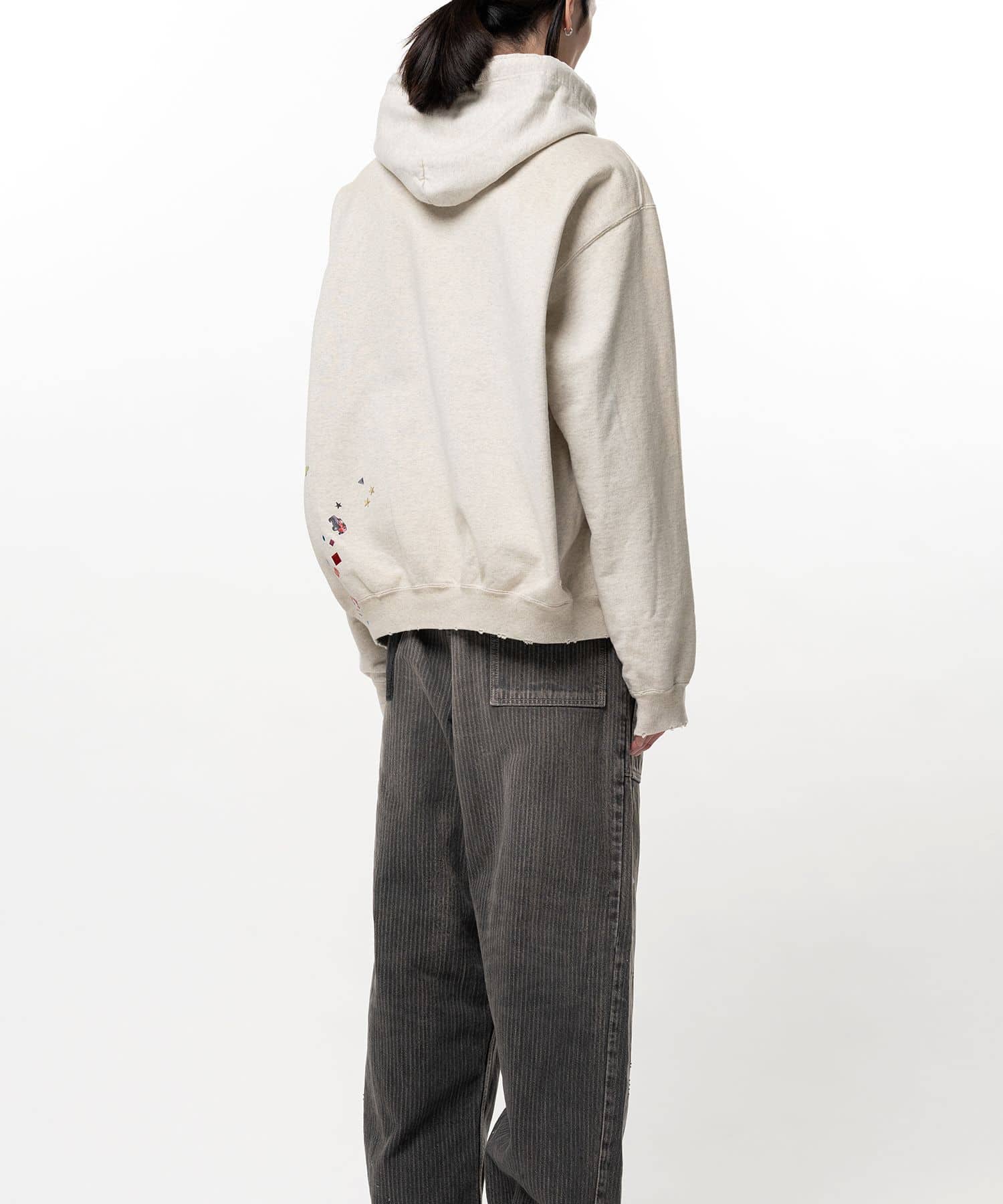 Maison MIHARA YASUHIRO/Kids Sticker Printed Hoodie white 48