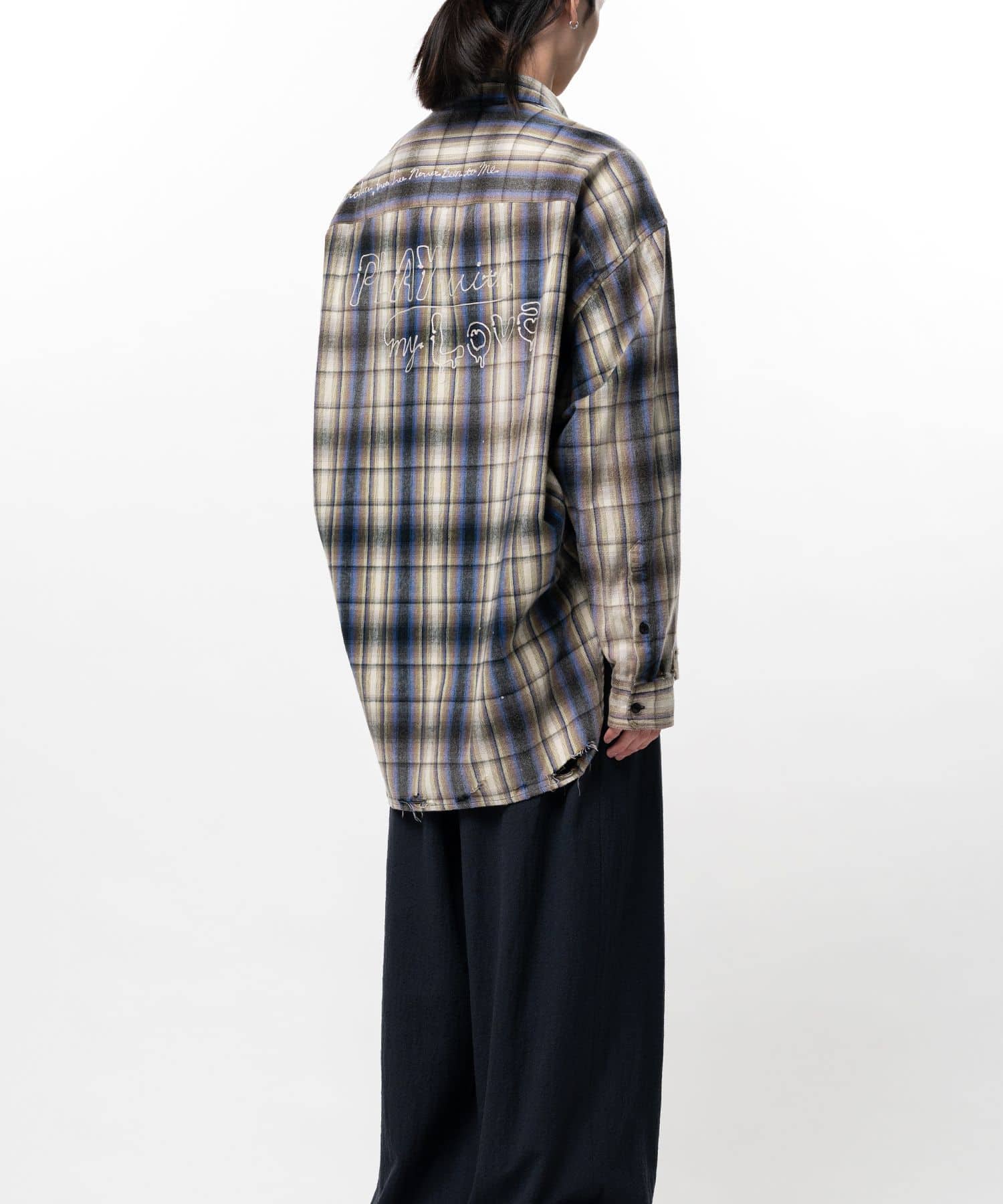 Maison MIHARA YASUHIRO/Vintage Like Check Shirt BEIGE 46