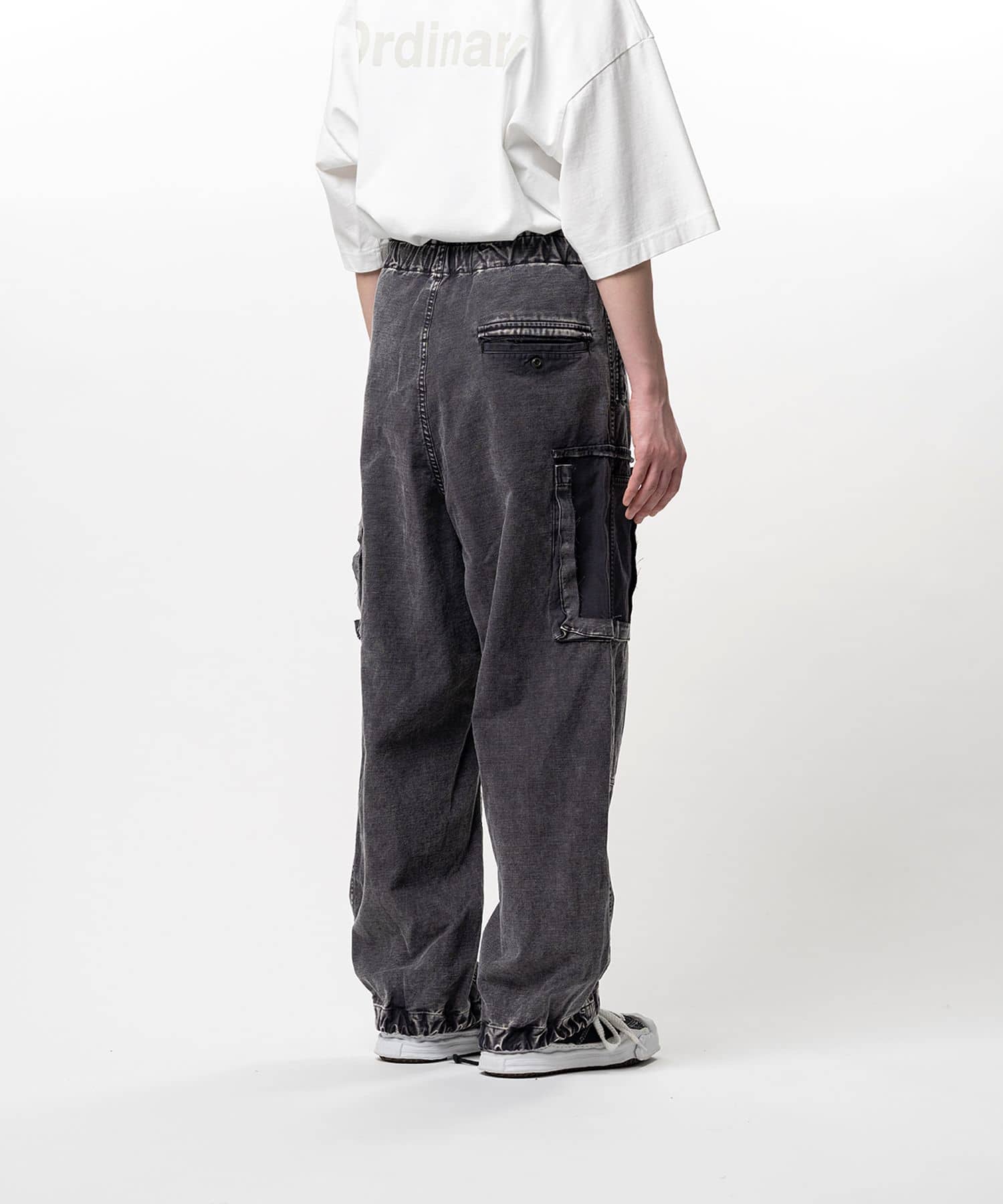 Maison MIHARA YASUHIRO/Cotton Satin Cargo Pants black 44