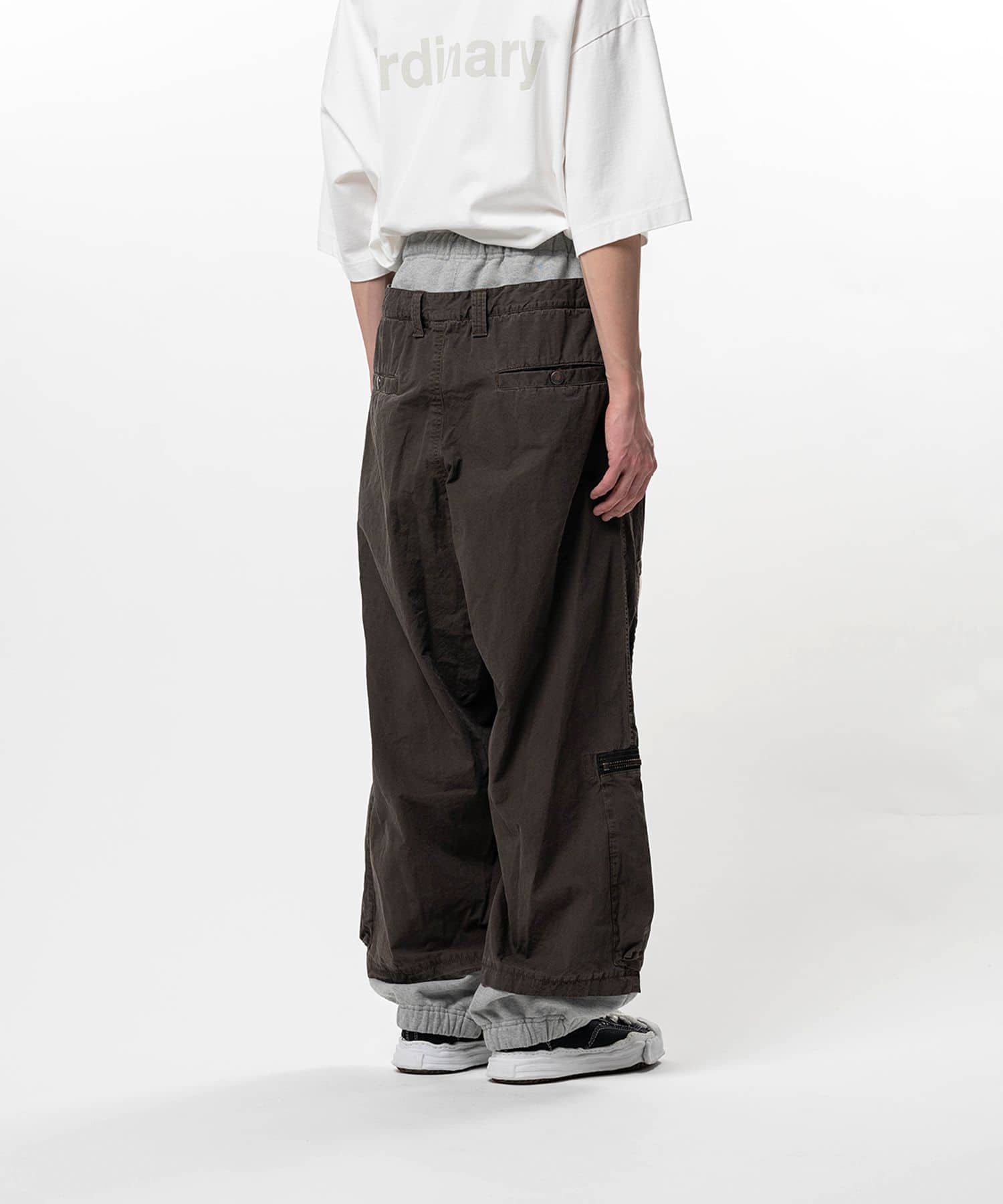 Maison MIHARA YASUHIRO/Sweat Pants Combined Flight Pants brown 46