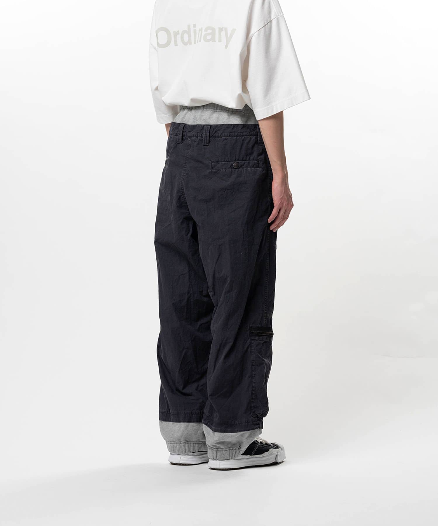 Maison MIHARA YASUHIRO/Sweat Pants Combined Flight Pants black 46