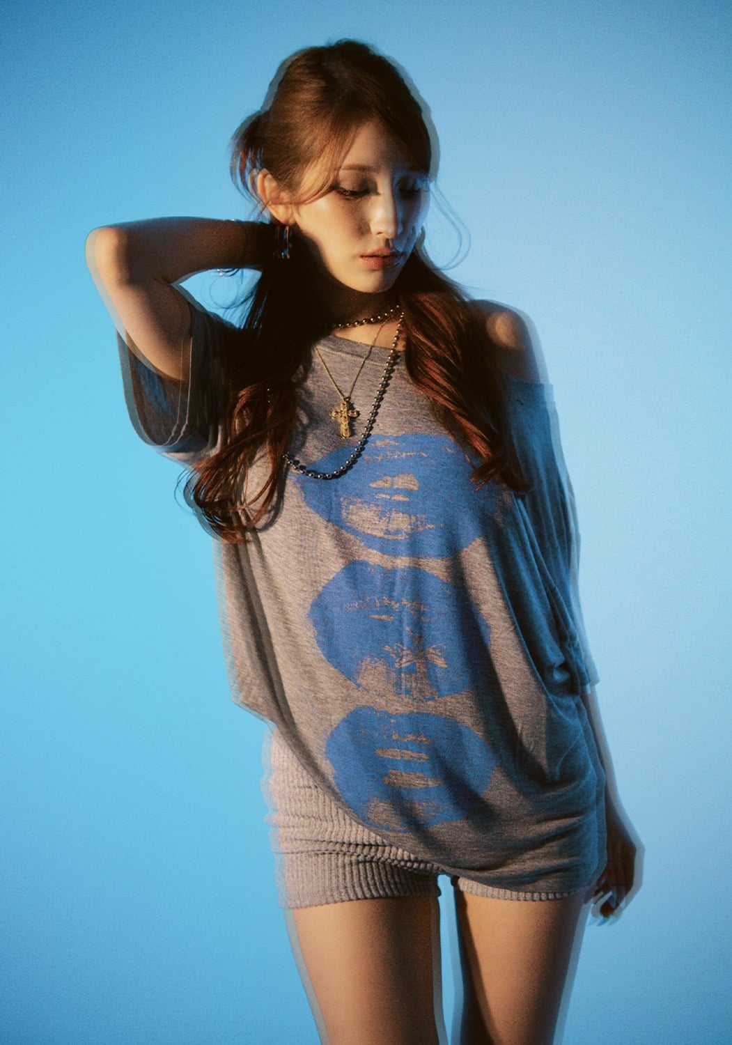 MITSUKI/N Lip T-Shit gray F