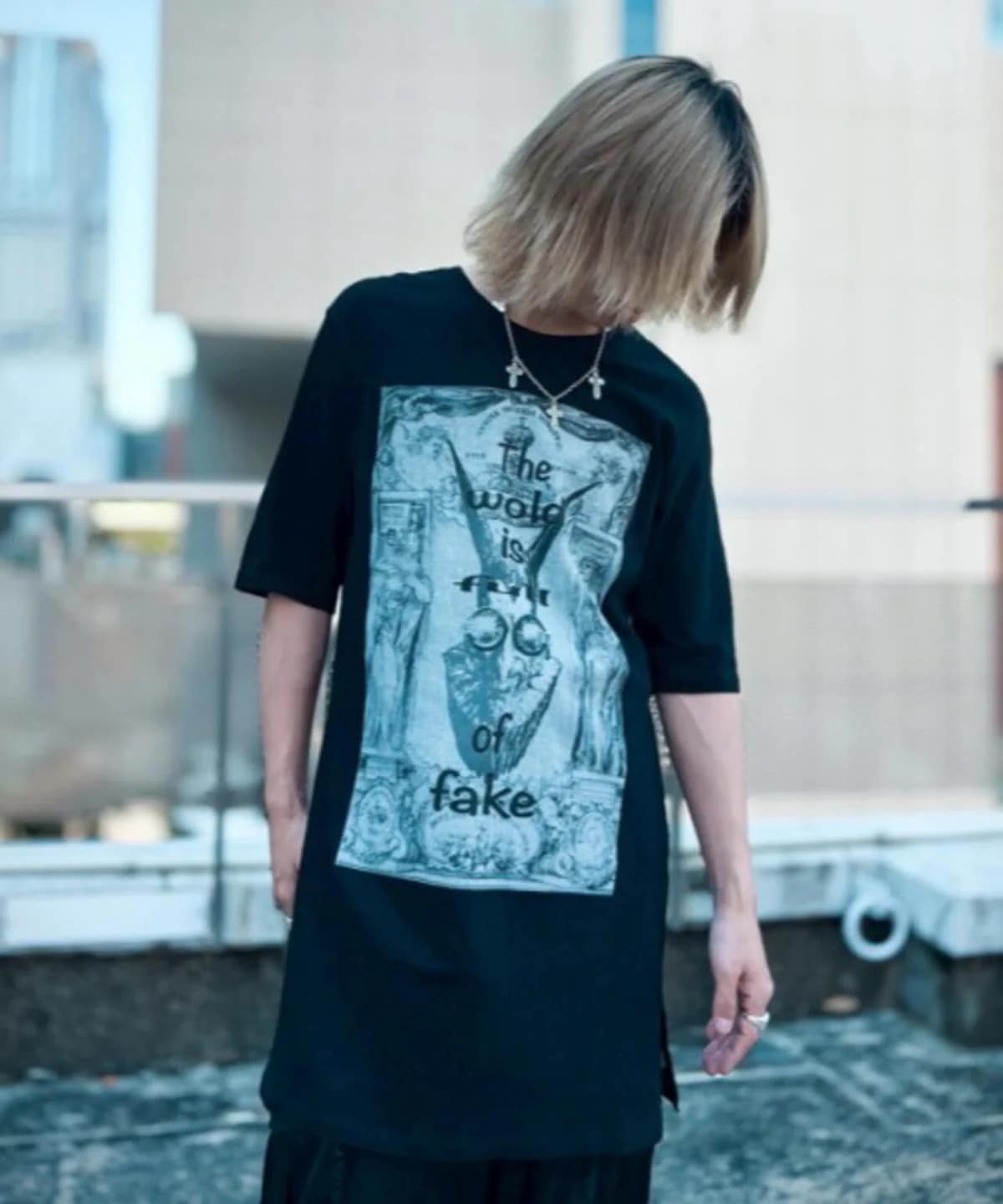 SHARE SPIRIT/シェアースピリット/Fake Satan Tee black M