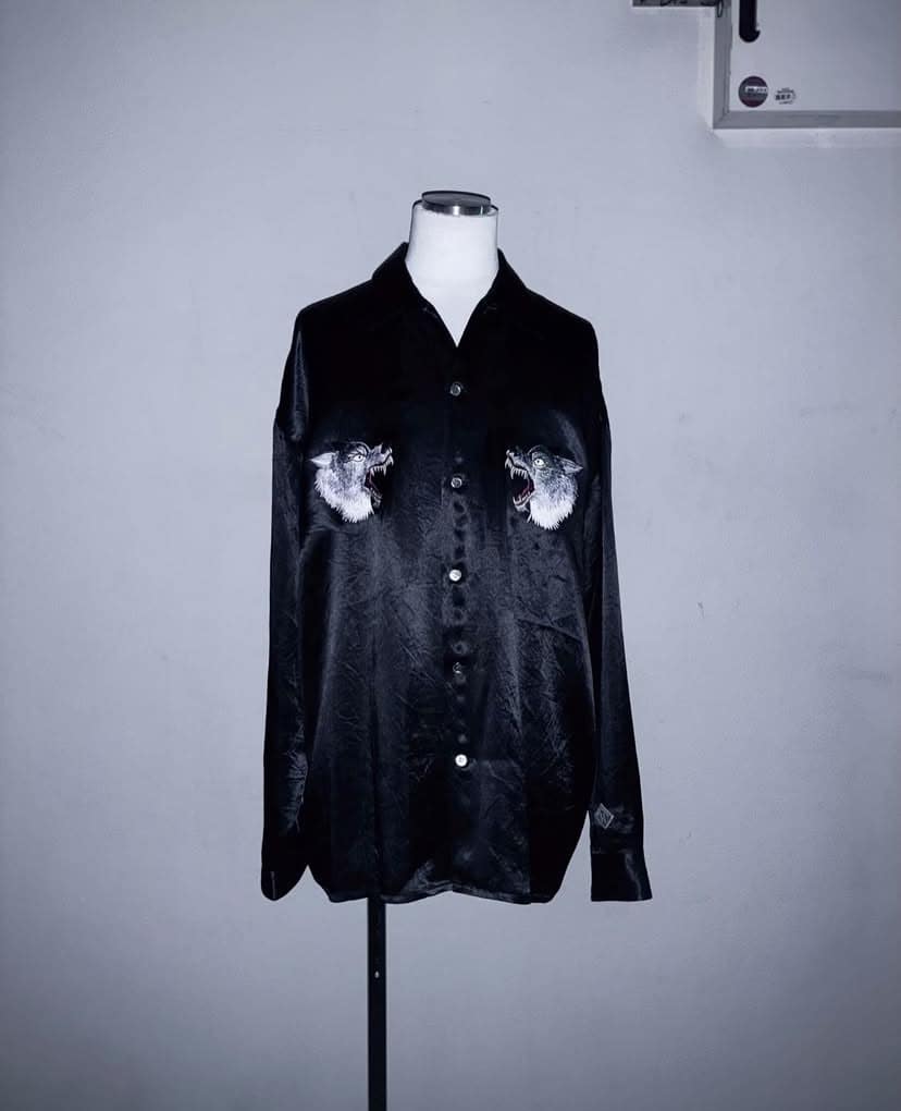 el_conductorh/コンダクター/別注刺繍スカシャツ black 2