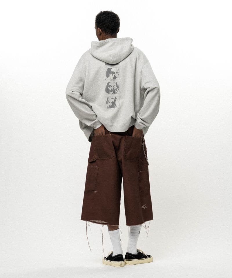 KAMIYA/"DISTORTED Girl" Zip-up Hoodie gray S