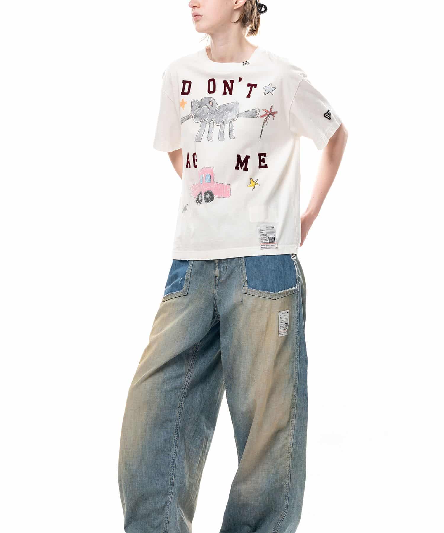 Maison MIHARA YASUHIRO/Kids Doodle Printed T-shirt white 36