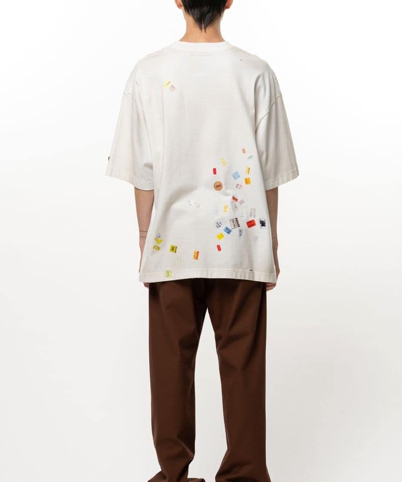 Maison MIHARA YASUHIRO/Price Tag Sticker Printed T-shirt white 44