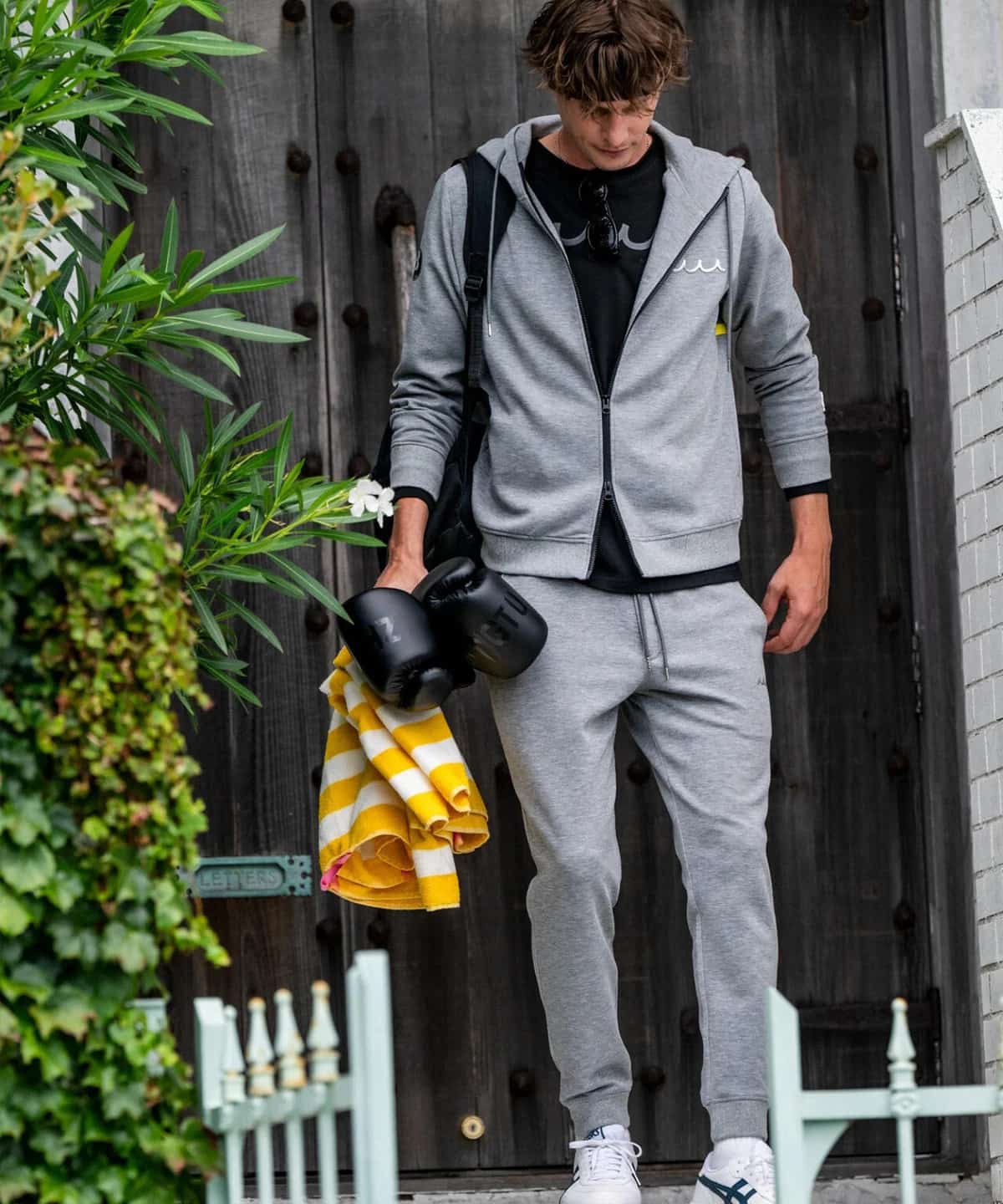 muta MARINE/ムータ マリン/Set-up Hoodie Back Metal gray XL