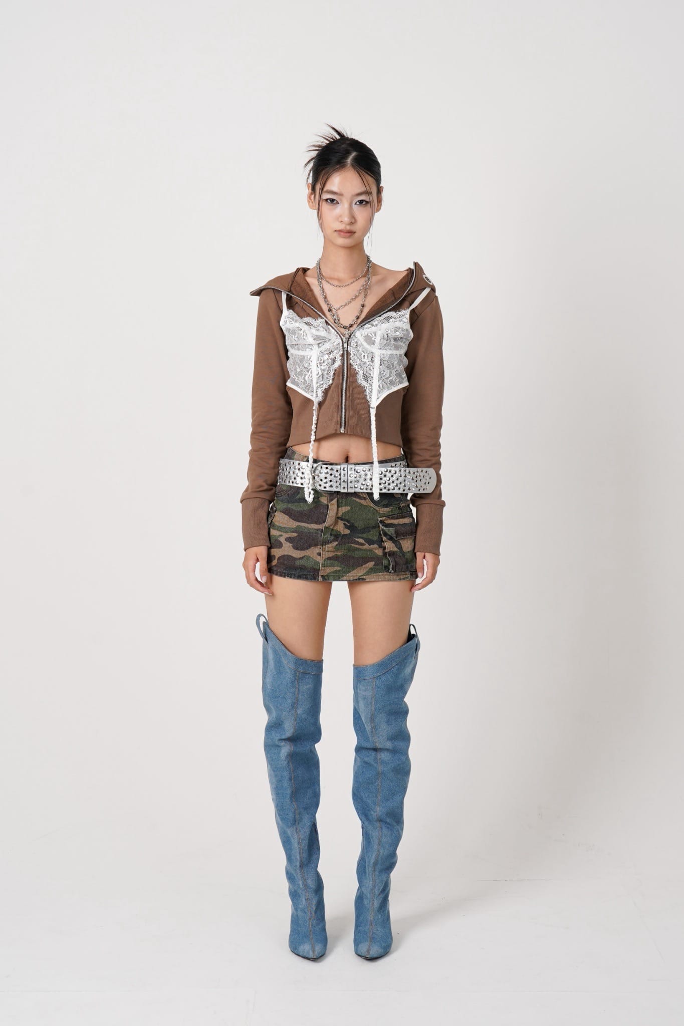 MITSUKI/ミツキ/Lingerie docking Hoodie（cocoa） cocoa F