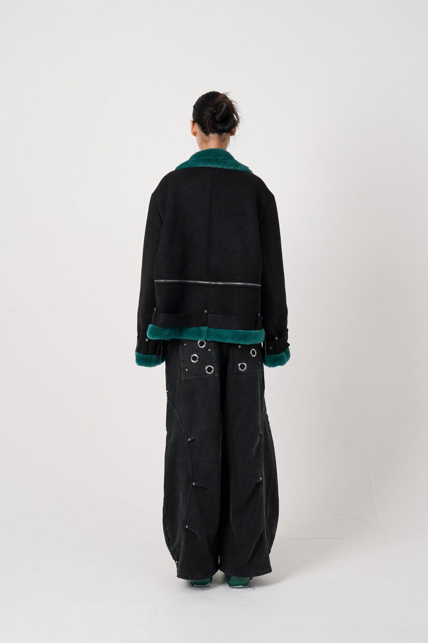 MITSUKI/ミツキ/Eyelet Tuck Sweat Pants (black) black M