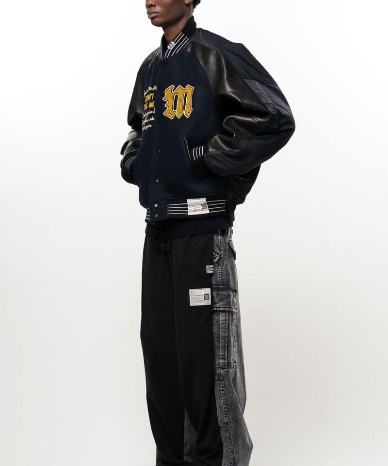 Maison MIHARA YASUHIRO/Front Back Combined Stadium Jacket black 46