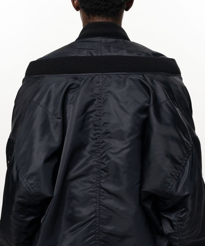 Maison MIHARA YASUHIRO/Shifted Layer Flight Jacket black 44
