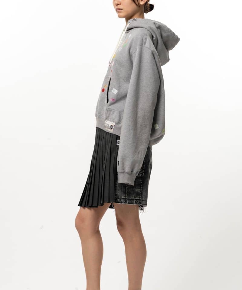 Maison MIHARA YASUHIRO/Price Tag Sticker Printed Hoodie gray 36