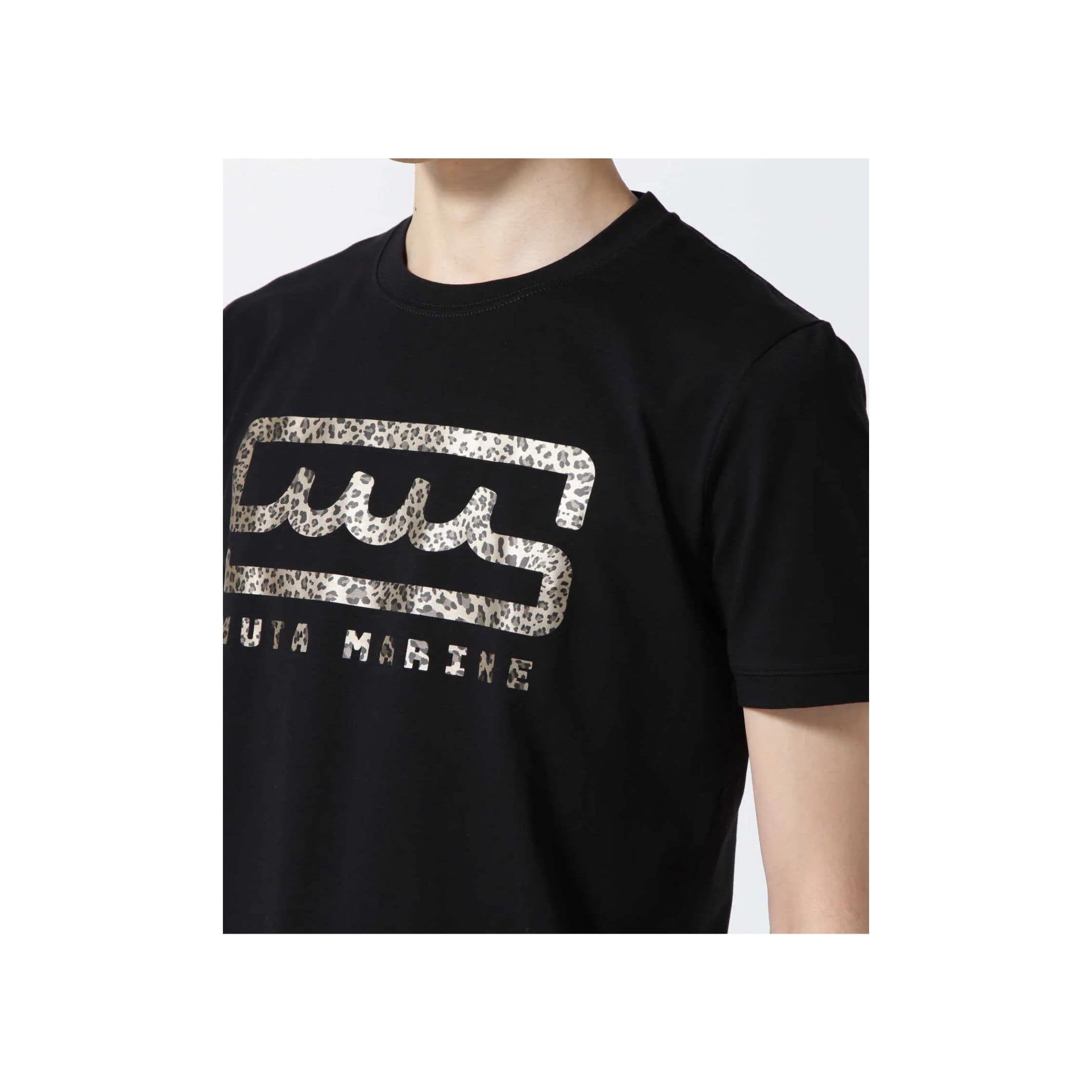 muta MARINE/ムータ マリン/ヒョウ柄プリントTシャツ black 6