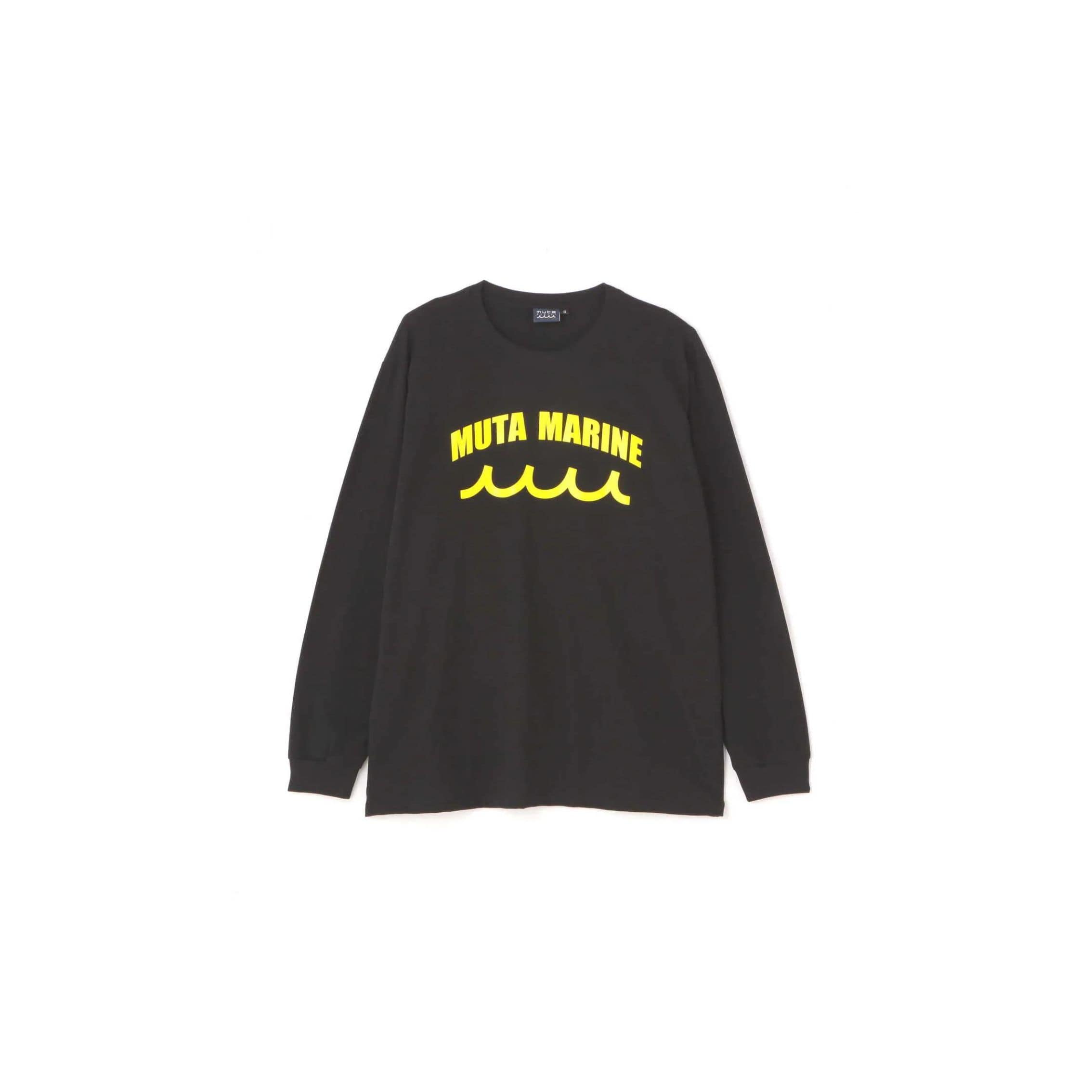 muta MARINE/ムータ マリン/別注 ACANTHUSコラボカレッジロゴLS Tシャツ black 7