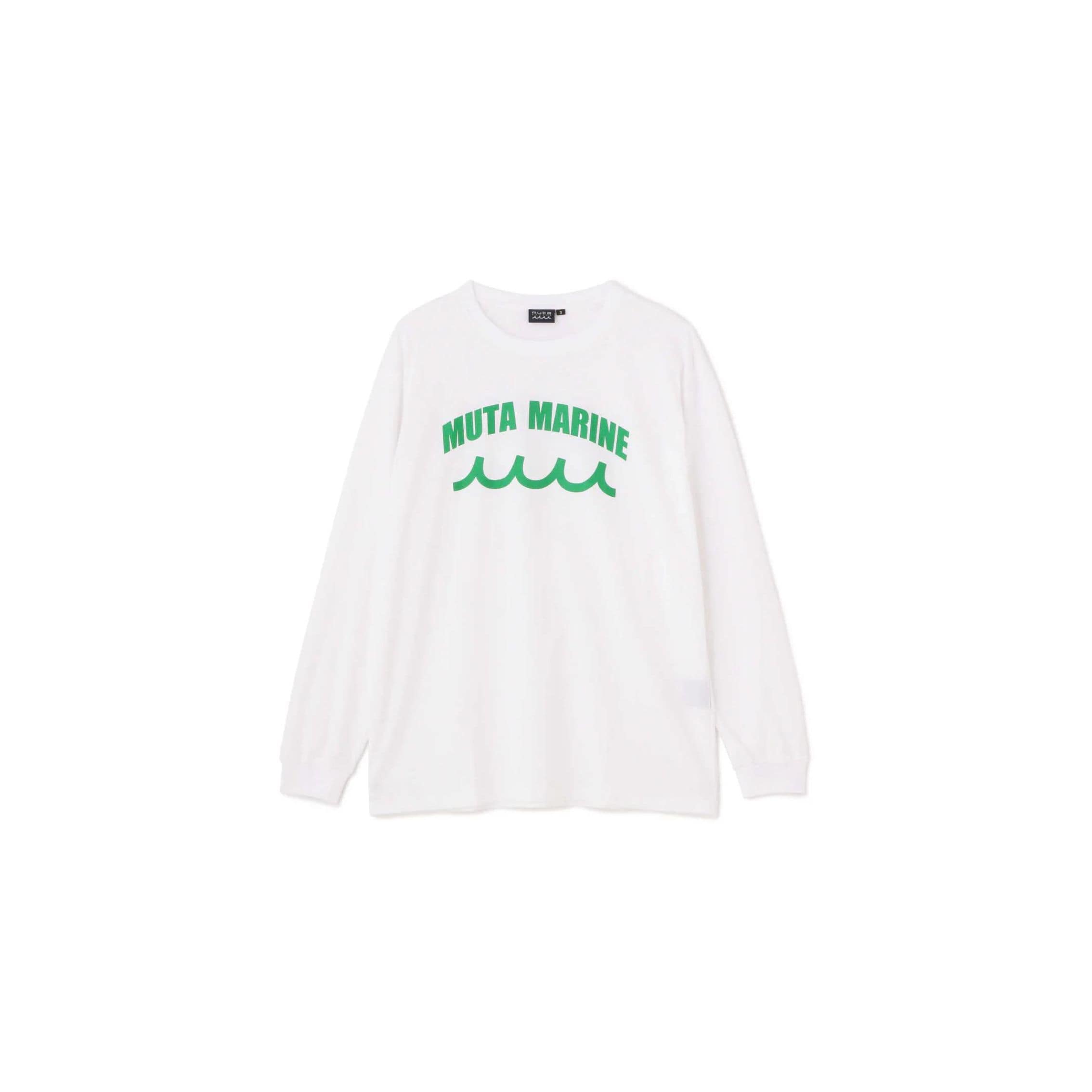 muta MARINE/ムータ マリン/別注 ACANTHUSコラボカレッジロゴLS Tシャツ white 6