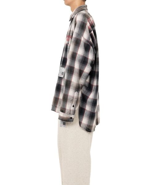 Maison MIHARA YASUHIRO/ Vintage Like Check Shirt gray 48