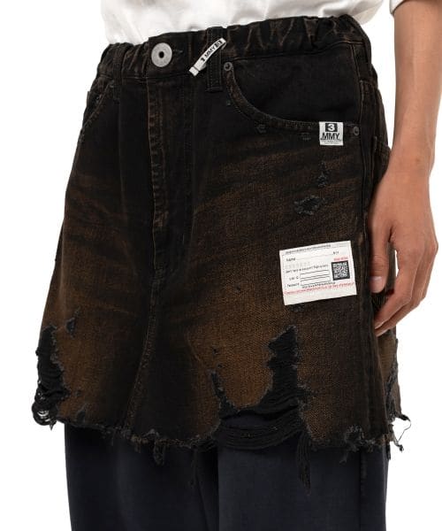 Maison MIHARA YASUHIRO/Waist Layered Denim Pants black 46