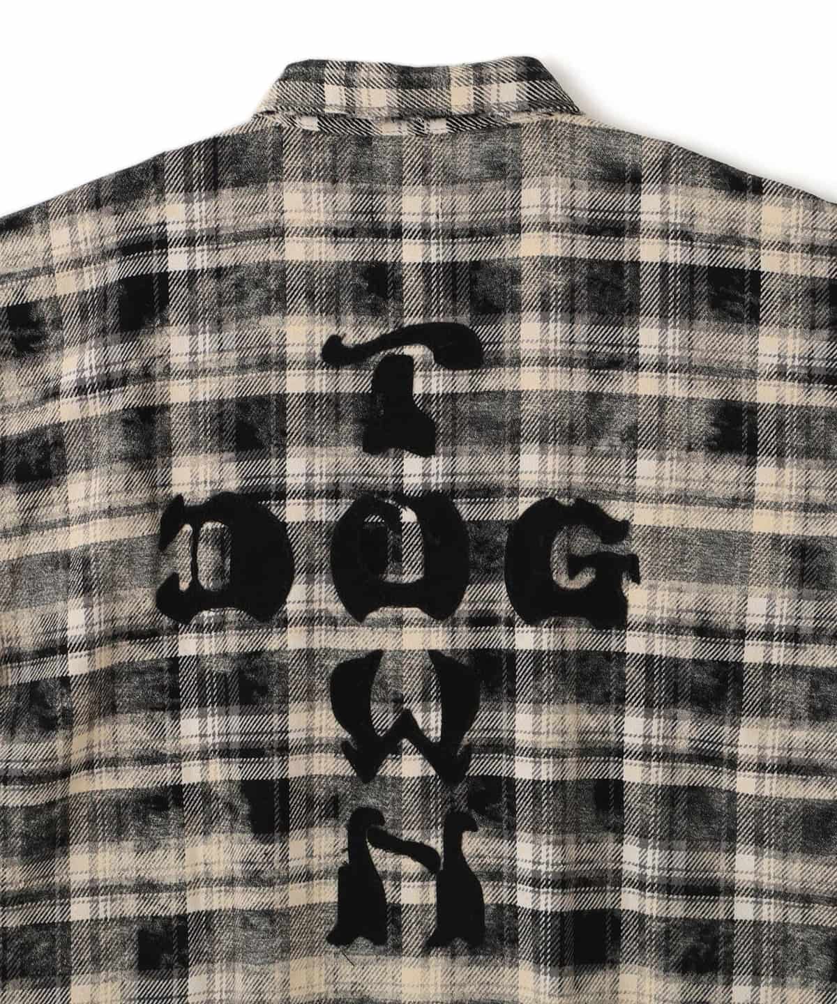 FR(13)NDS/フレンズ/DOGTOWN コラボチェックシャツ black L