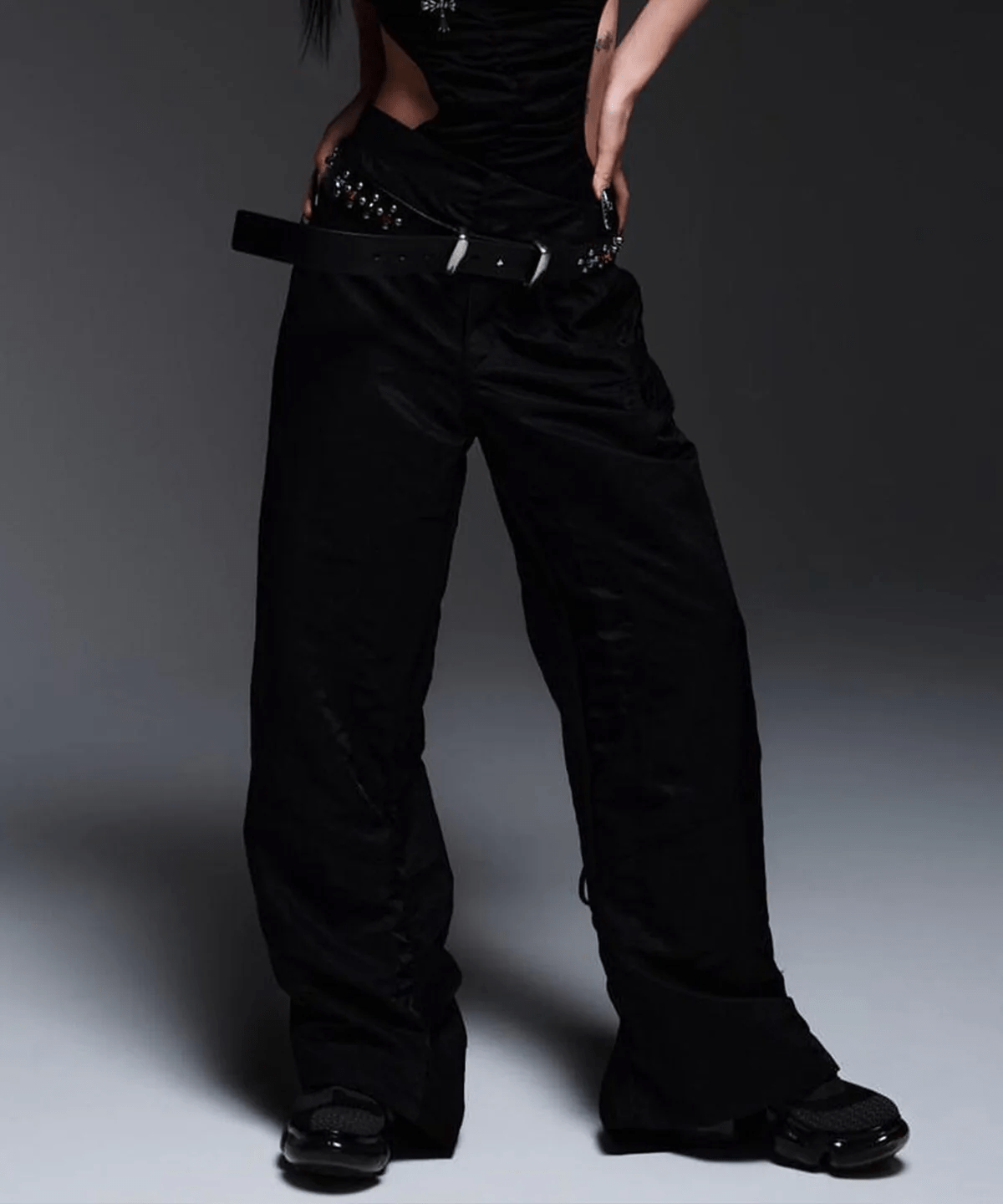 MITSUKI/ミツキ/WAIST V MILITARY PANTS black M