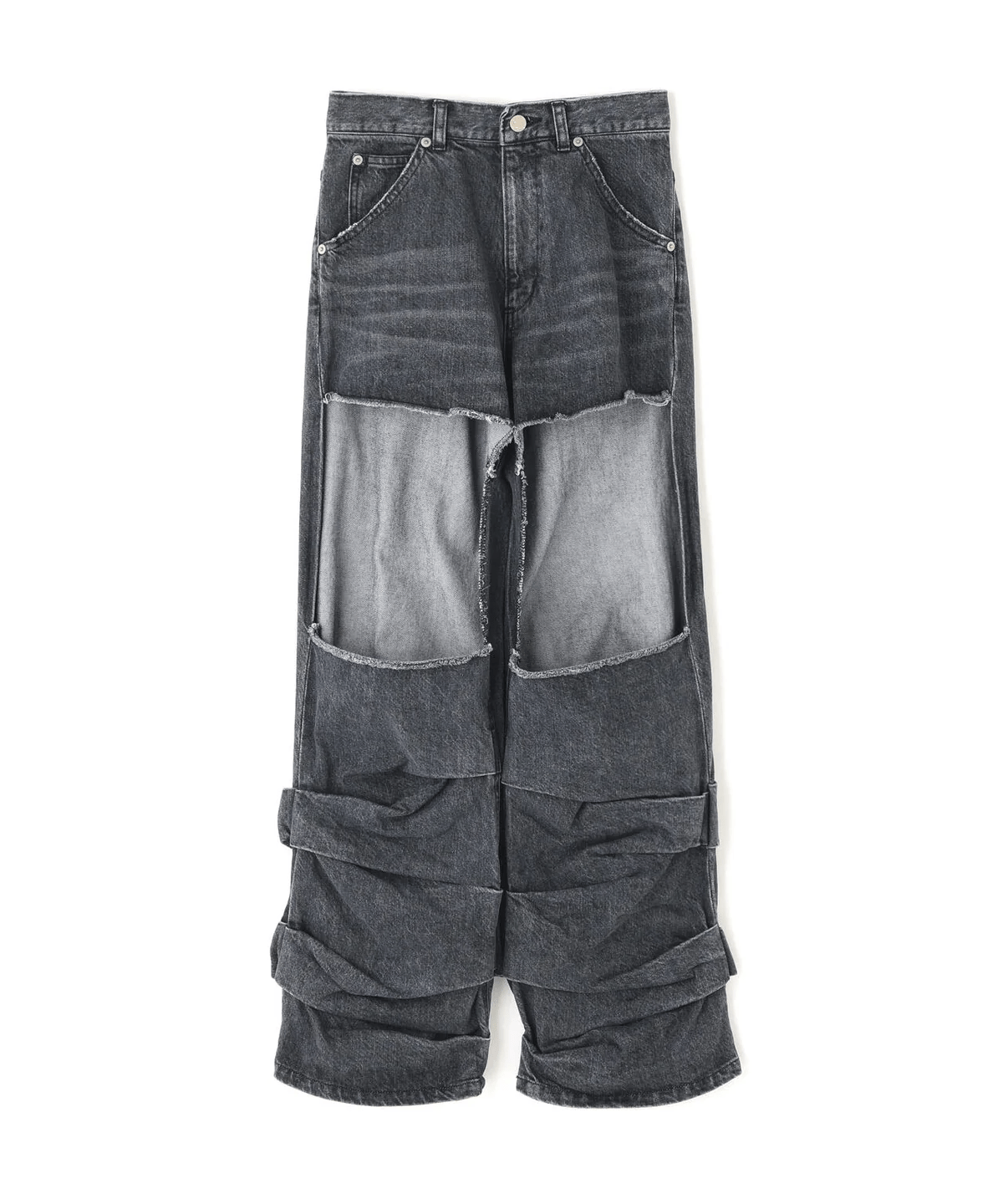 MITSUKI/ミツキ/DENIM CUT-OUT PANTS black M