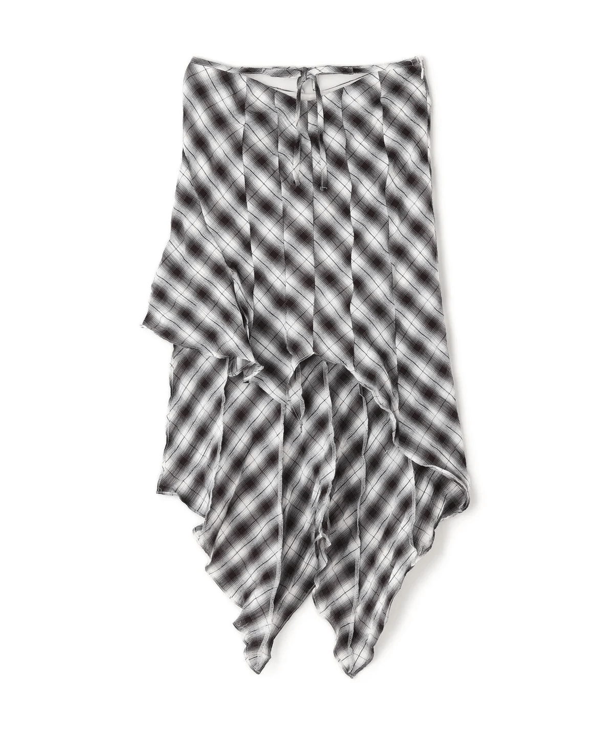 MITSUKI/ミツキ/CHECK ASYMME SKIRT black F