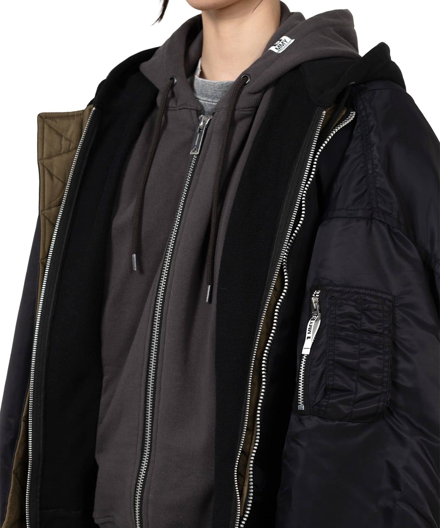 Maison MIHARA YASUHIRO/Triple Layered Flight Jacket black 36