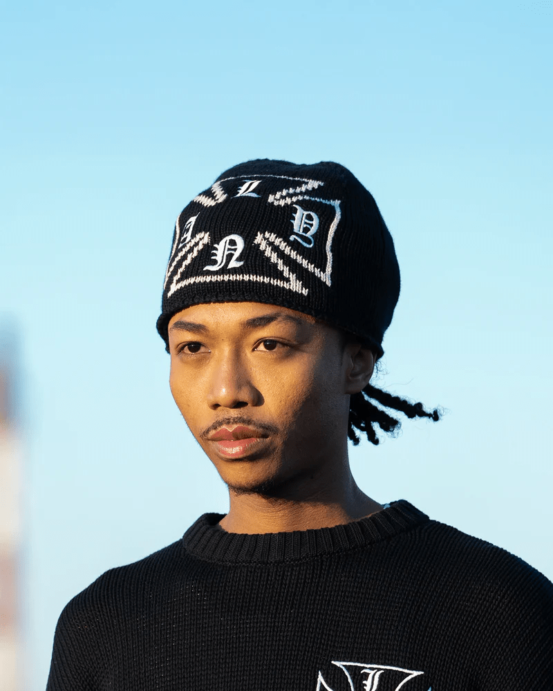 LAST NEST/L.N.A.Y Cross Beanie / Black(F black)｜ ROYAL