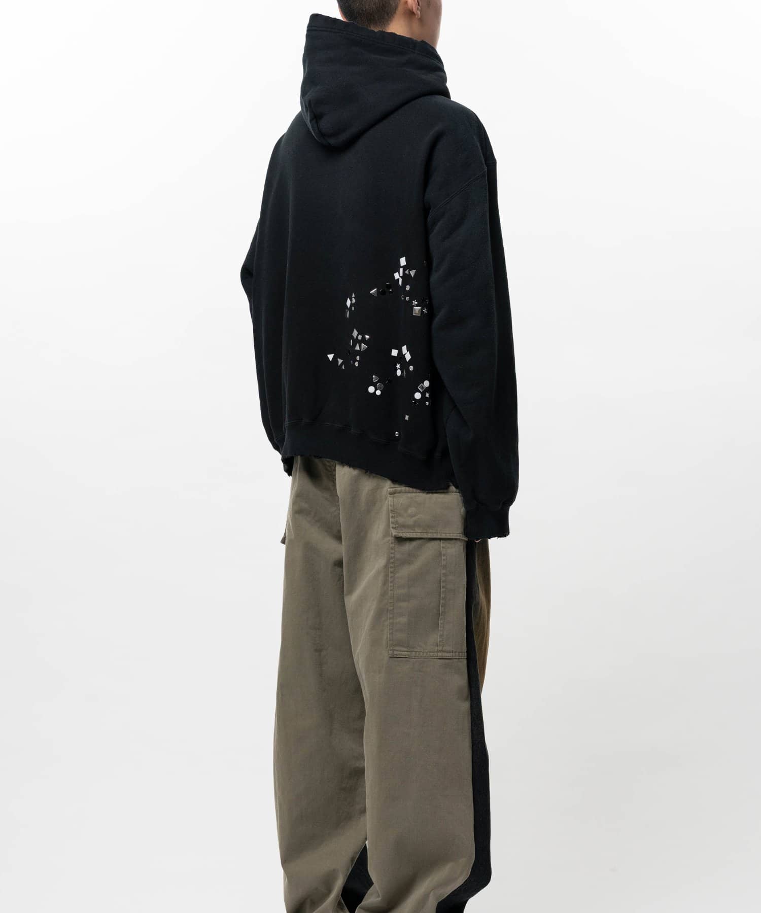 Maison MIHARA YASUHIRO/Embellished Hoodie black 48