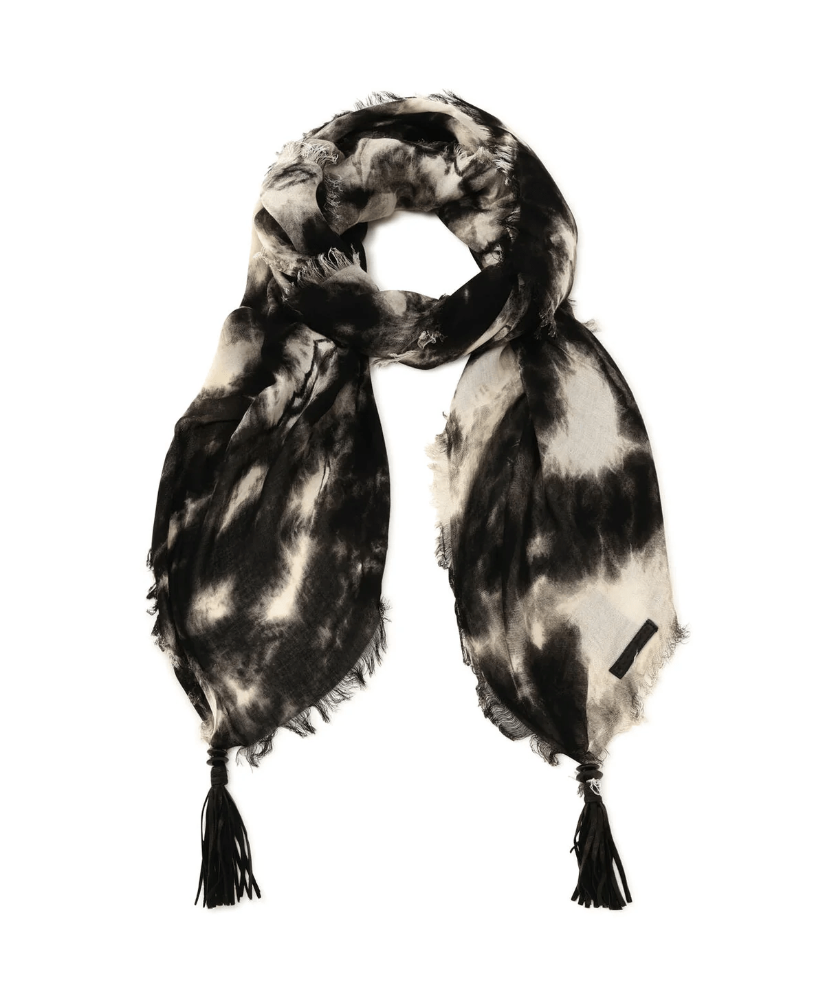 KMRii/ケムリ/Tie Dye Square Stole 05 black F