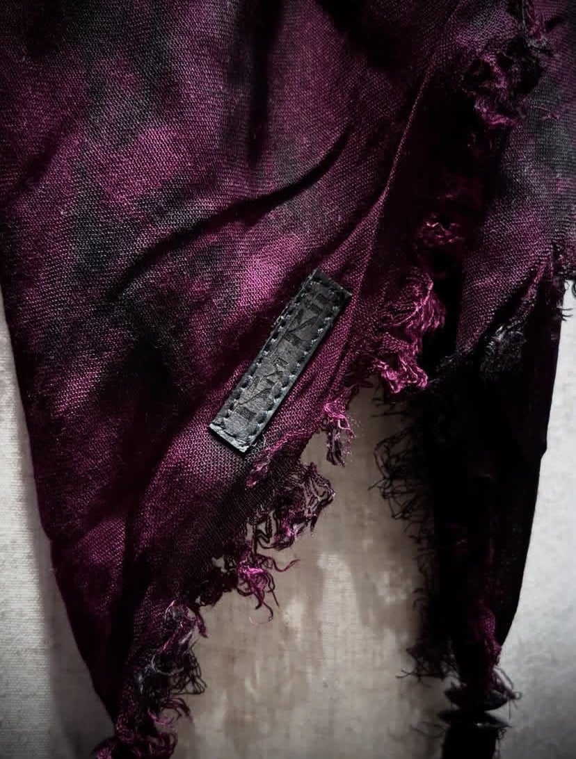 KMRii/ケムリ/Tie Dye Square Stole 05 purple F