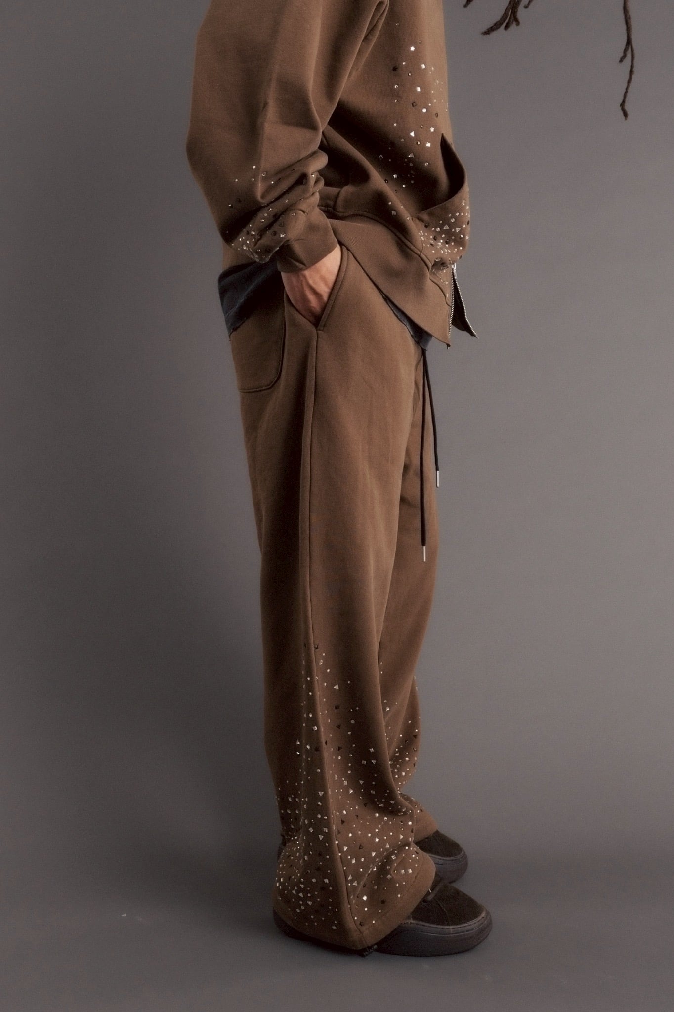 FR(13)NDS/フレンズ/Stone Sweat Pants brown L