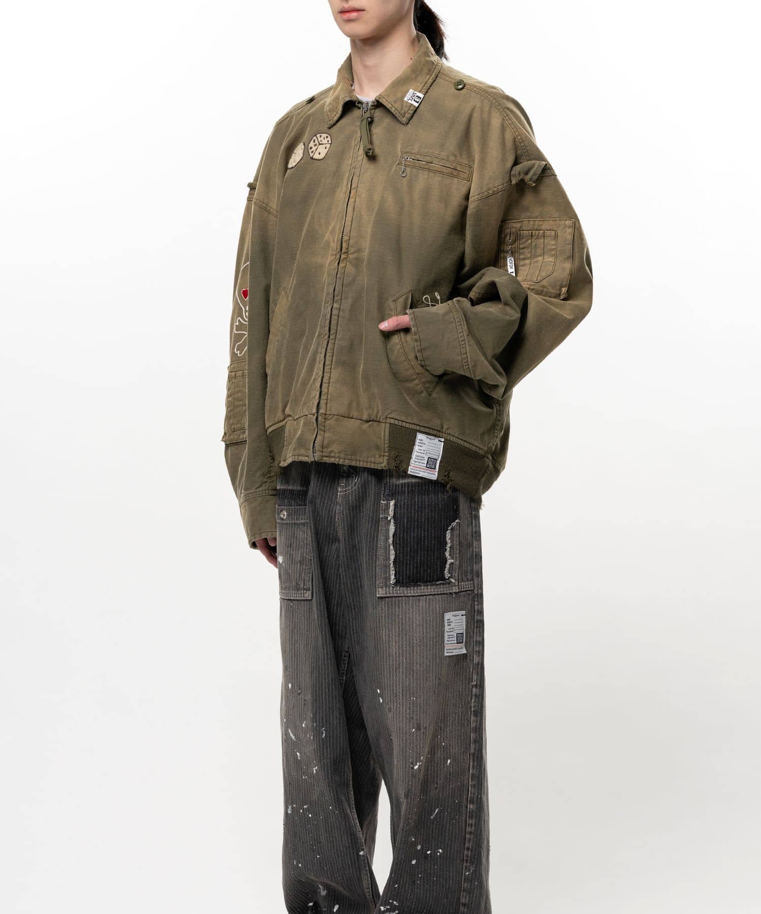 Maison MIHARA YASUHIRO/Sun Faded Like Military Jacket khaki 46