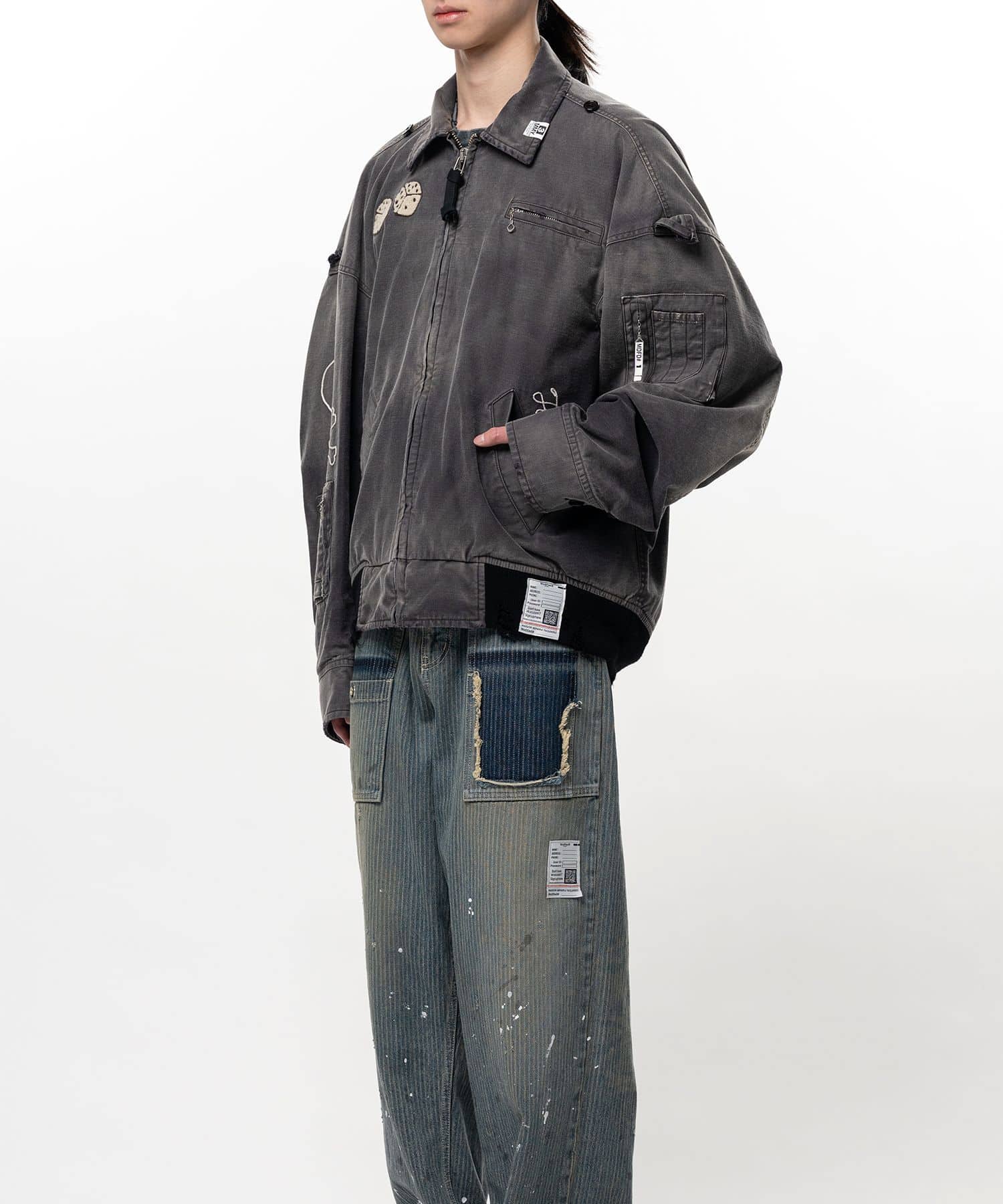 Maison MIHARA YASUHIRO/Sun Faded Like Military Jacket black 46