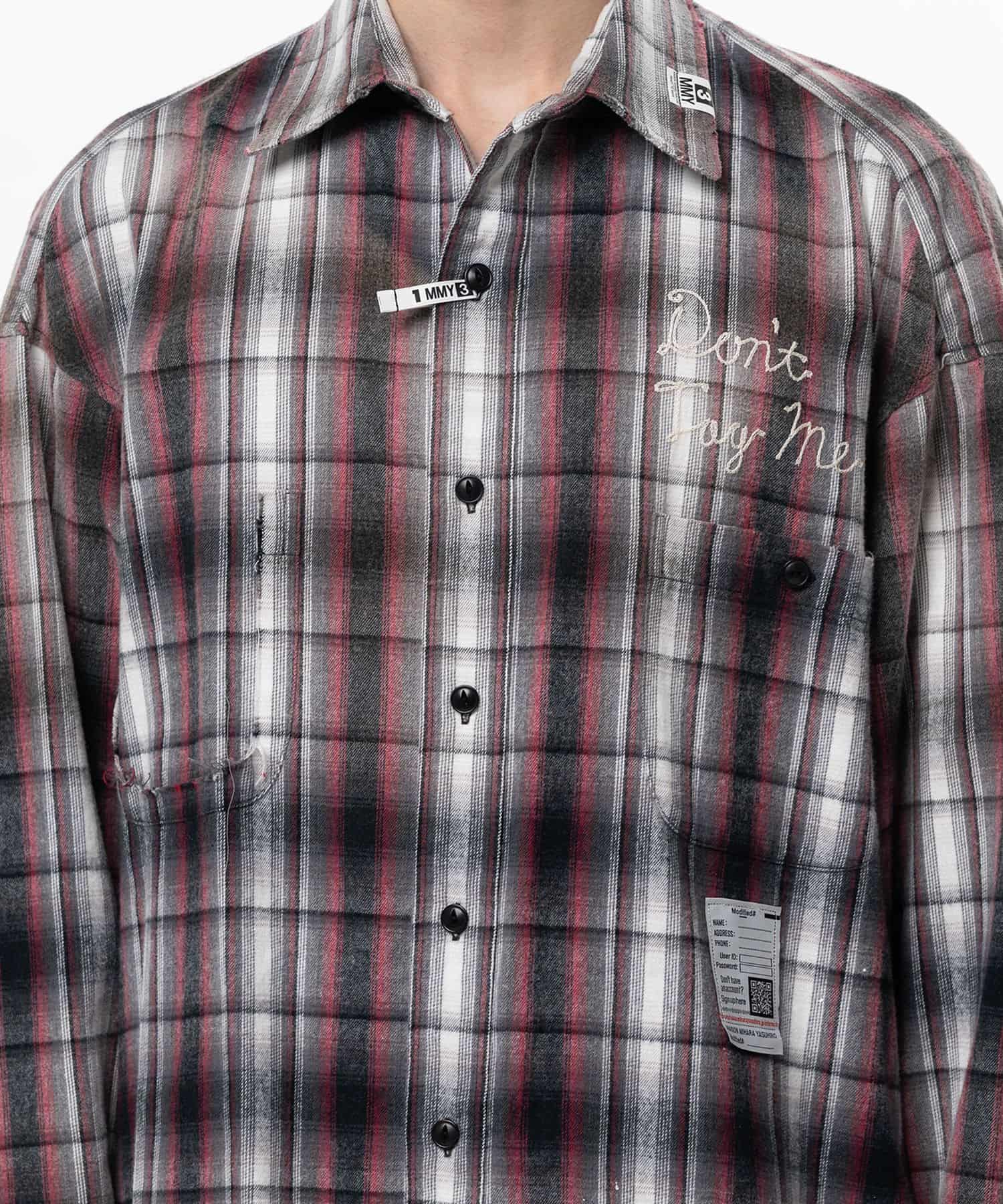 Maison MIHARA YASUHIRO/Vintage Like Check Shirt black 44