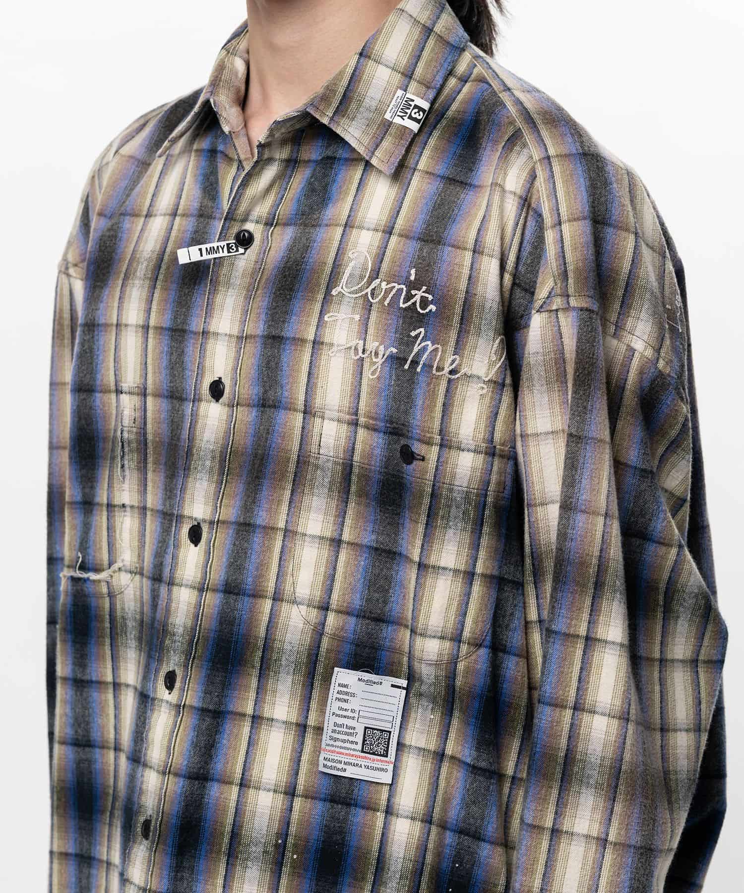 Maison MIHARA YASUHIRO/Vintage Like Check Shirt BEIGE 48