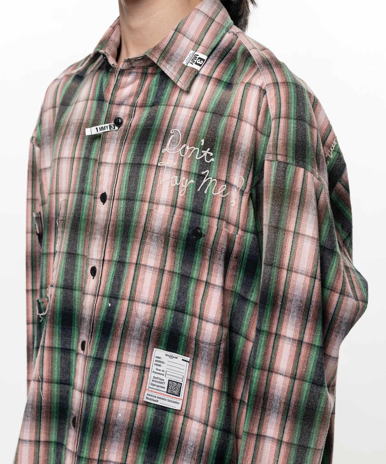 Maison MIHARA YASUHIRO/Vintage Like Check Shirt PINK 46