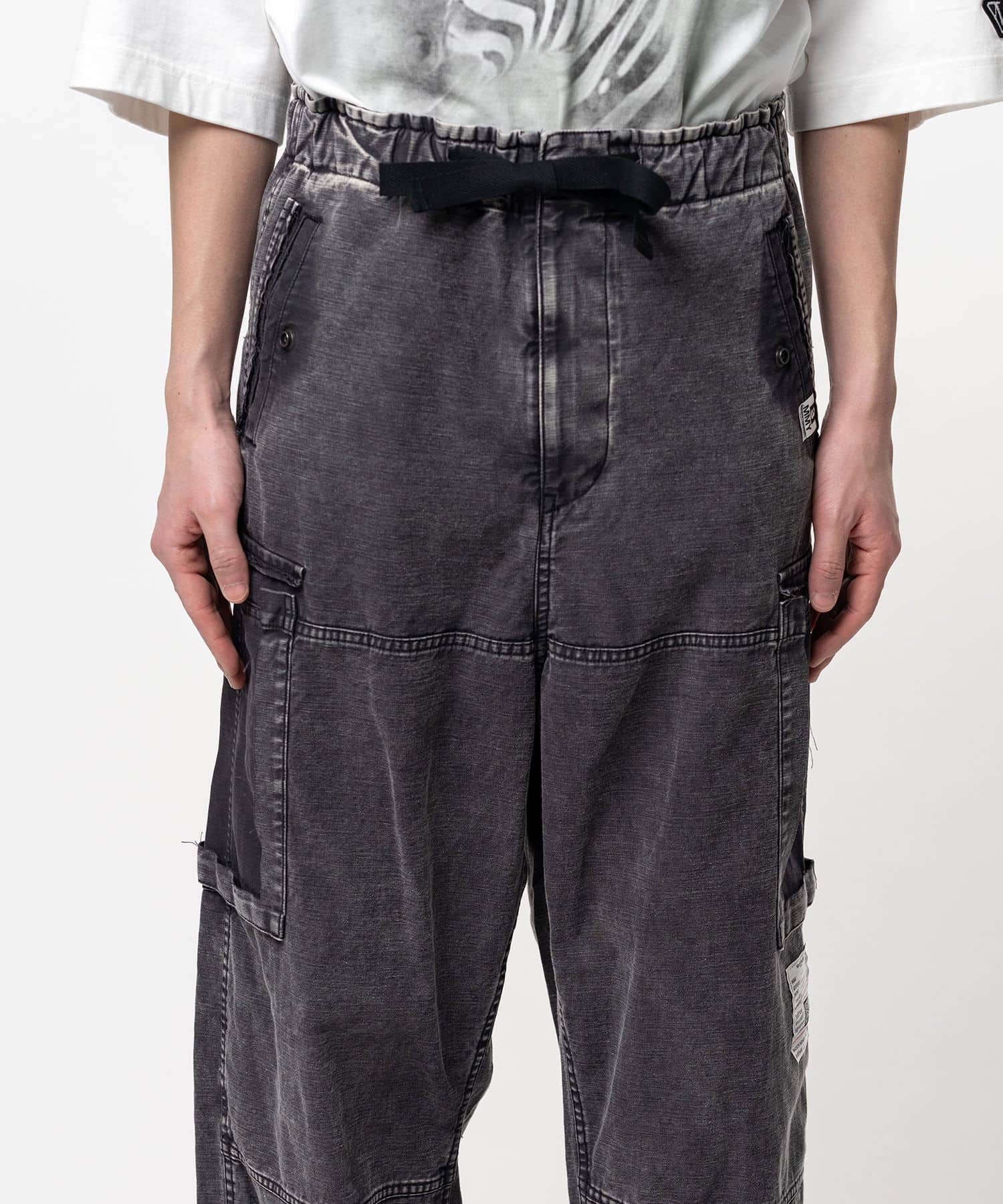 Maison MIHARA YASUHIRO/Cotton Satin Cargo Pants black 46
