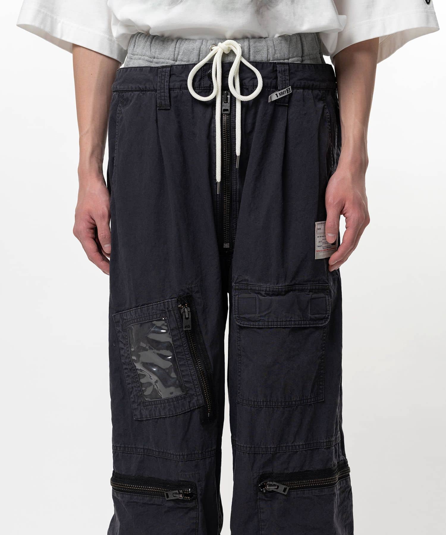 Maison MIHARA YASUHIRO/Sweat Pants Combined Flight Pants black 46