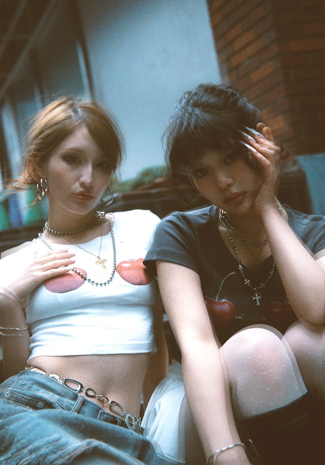 MITSUKI/Cherry Bra T -Shirt white F