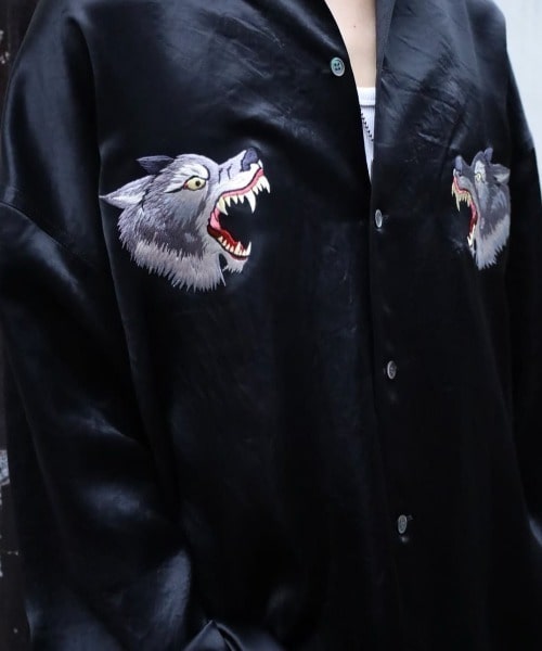 el_conductorh/コンダクター/別注刺繍スカシャツ black 2