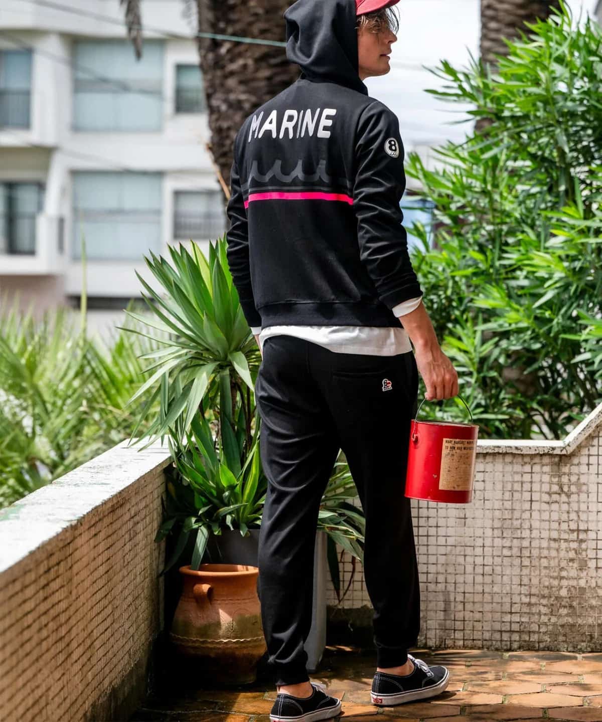 muta MARINE/ムータ マリン/Set-up Pants Metal Wave black XL
